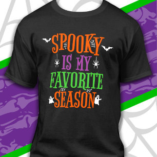 Spooky Season Gespenster Fledermäuse Spiders Happy T-Shirt