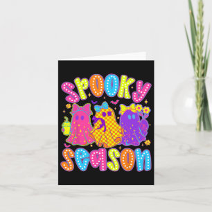 Spooky Season Ghost Bow Blume Halloween Kostüm G Karte