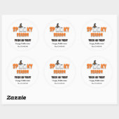 Spooky Season Ghost - Halloween-Design Runder Aufkleber (Blatt)