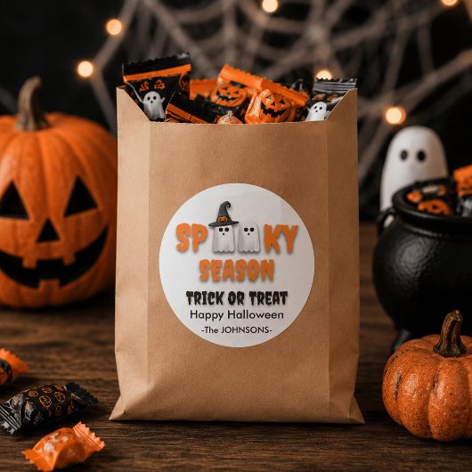 Spooky Season Ghost - Halloween-Design Runder Aufkleber