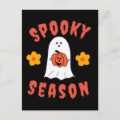 Spooky Season Ghost Postkarte (Vorderseite)