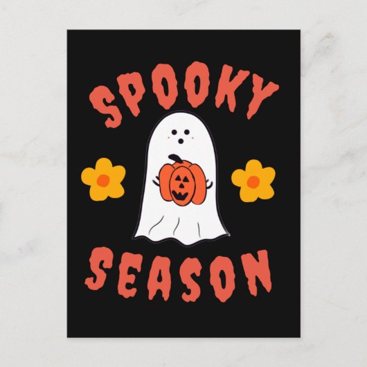 Spooky Season Ghost Postkarte (Vorderseite)
