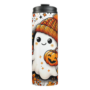 Spooky Season Ghost Pumpkin Gewürz Thermosbecher