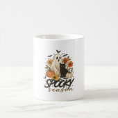 Spooky Season Ghost Retro Spooky Floral Halloween  Kaffeetasse (Mittel)