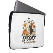 Spooky Season Ghost Retro Spooky Floral Halloween Laptopschutzhülle (Vorne Rechts)