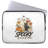 Spooky Season Ghost Retro Spooky Floral Halloween Laptopschutzhülle (Vorderseite)