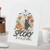 Spooky Season Ghost Retro Spooky Floral Halloween Sockelschild (In Situ)
