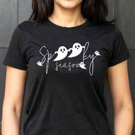 Spooky Season Ghost Silhouetten Skript Halloween T-Shirt