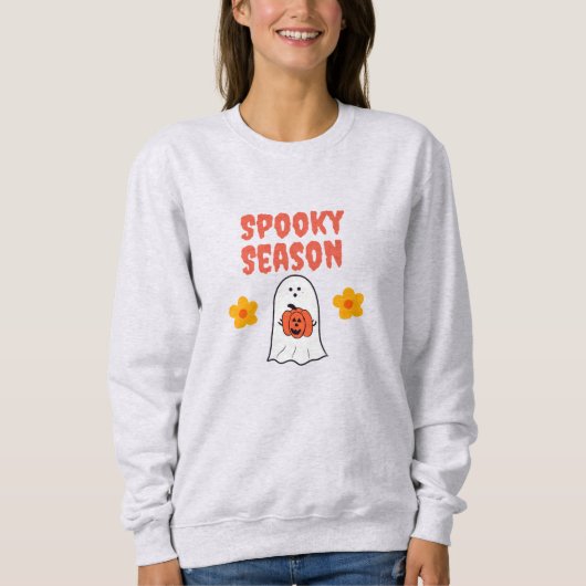 Spooky Season Ghost Sweatshirt (Vorderseite)