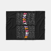 Spooky Season Groovy Halloween Costume Retro Wave  Fleecedecke (Vorderseite (Horizontal))