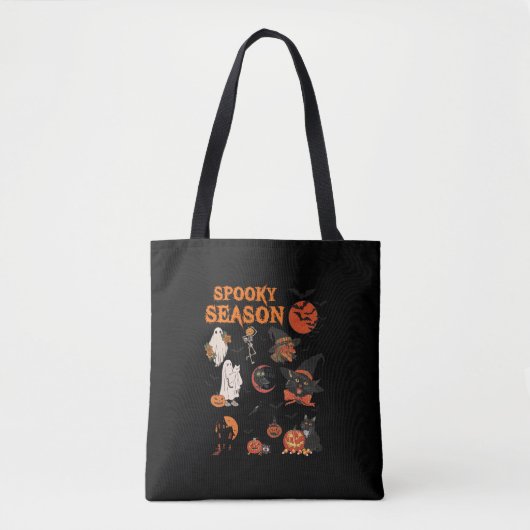 Spooky Season Halloween Black Cat Hexe Ghost Pump Tasche (Vorderseite)
