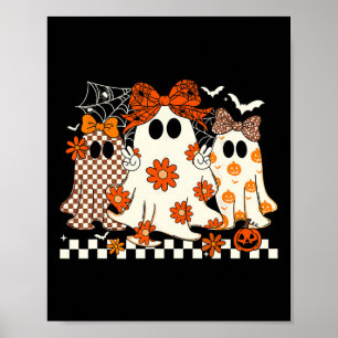 Spooky Season Halloween Blume Funny Ghost Trick O Poster