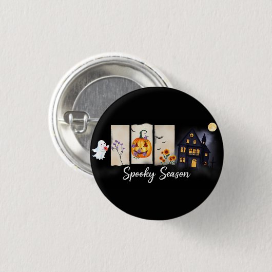 Spooky Season Halloween Button (Vorne & Hinten)