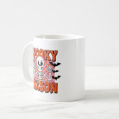 Spooky Season" Halloween – Cute Skeleton with Bats Kaffeetasse (Vorderseite Links)