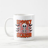 Spooky Season" Halloween – Cute Skeleton with Bats Kaffeetasse (Links)