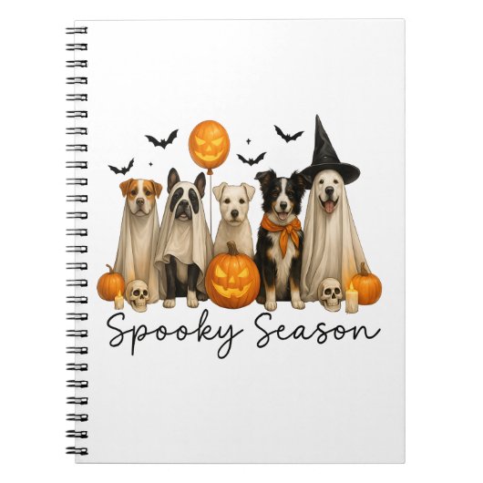 Spooky Season Halloween Dog Notizblock (Vorderseite)