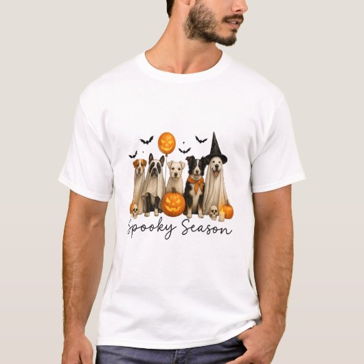 Spooky Season Halloween Dog T-Shirt (Vorderseite)