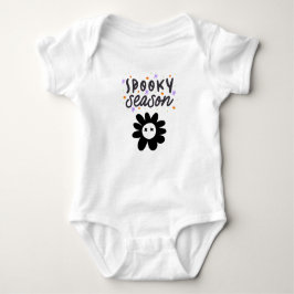 spooky season Halloween elegant black and white Baby Strampler