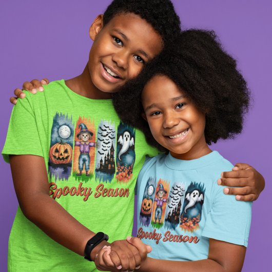 Spooky Season Halloween Fall Autumn Brush Strokes T-Shirt