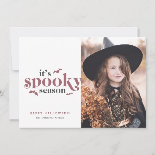 Spooky Season Halloween Foto Cards Karte (Vorderseite)