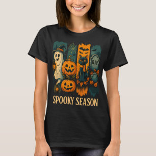 Spooky Season Halloween - Geist, Pumpkins, Katze T-Shirt
