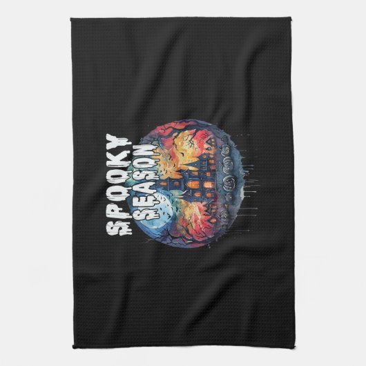 Spooky Season Halloween Geschirrtuch (Vertikal)