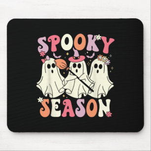 Spooky Season Halloween Ghost Kostüm Retro Groovy Mousepad