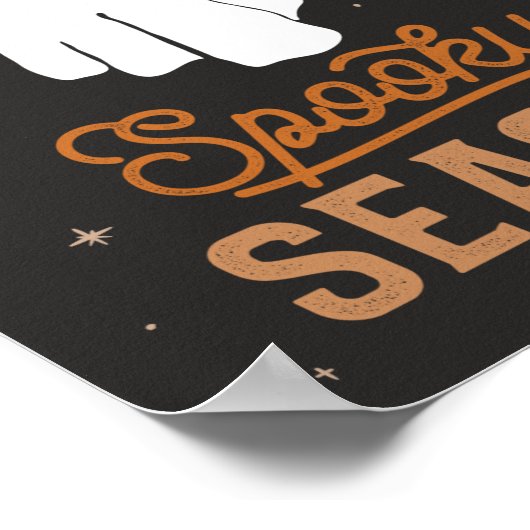 Spooky Season Halloween Ghost Poster (Ecke)