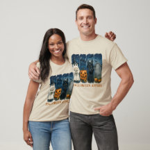 Spooky Season Halloween Ghosts Pumpkins T - Shirt