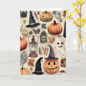 Spooky Season - Halloween-Grußkarte Karte (Gelbe Blume)