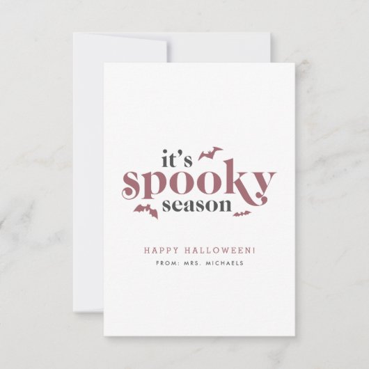 Spooky Season Halloween Karten (Vorderseite)