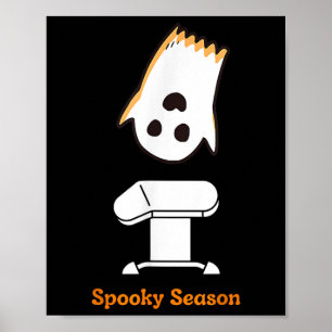 Spooky Season Halloween Niedlich Ghost Gymnast Vau Poster