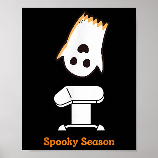Spooky Season Halloween Niedlich Ghost Gymnast Vau Poster (Vorne)