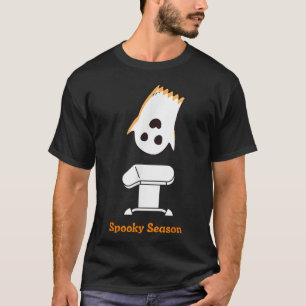 Spooky Season Halloween Niedlich Ghost Gymnast Vau T-Shirt