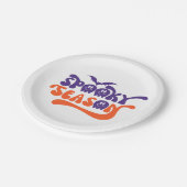 Spooky Season Halloween-Party Pappteller (Schrägansicht)