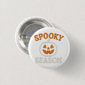 Spooky Season Halloween Pumpkin Patch Button (Vorne & Hinten)