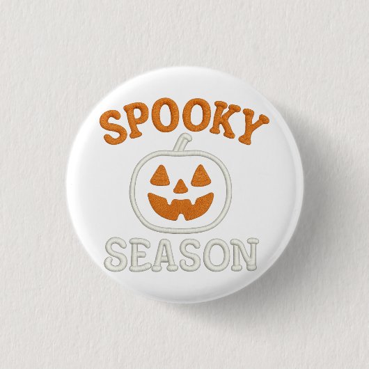 Spooky Season Halloween Pumpkin Patch Button (Vorderseite)