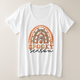 Spooky Season Halloween Rainbow Fall Große Größe T-Shirt