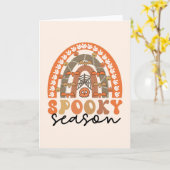 Spooky Season Halloween Rainbow Fall Karte (Gelbe Blume)