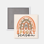 Spooky Season Halloween Rainbow Fall Magnet (Vorderseite/Rückseite)
