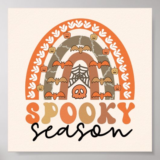 Spooky Season Halloween Rainbow Fall Poster (Vorne)