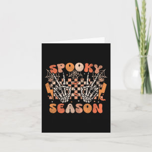 Spooky Season Halloween Skeleton Kostüm Retro Gro Karte