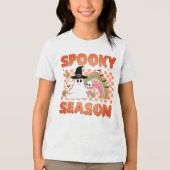 Spooky Season Halloween Vibes-45634 Tri-Blend Shirt (Vorderseite)