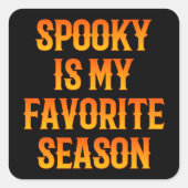 Spooky Season Happy Halloween Funny Halloween Quadratischer Aufkleber (Vorderseite)