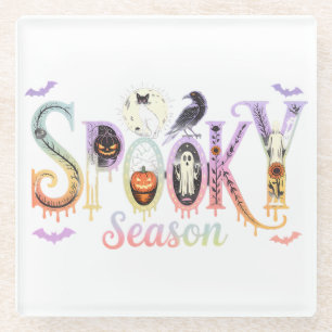 Spooky Season Iridescent Halloween Glasuntersetzer