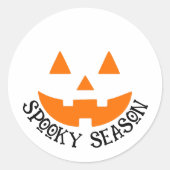 Spooky Season Jack-O-Lantern Halloween Sticker (Vorderseite)
