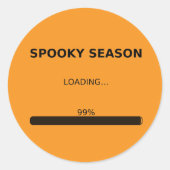 Spooky Season Loading 99% - Halloween Sticker (Vorderseite)