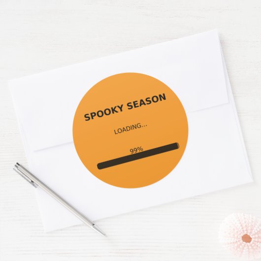Spooky Season Loading 99% - Halloween Sticker (Umschlag)