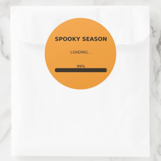 Spooky Season Loading 99% - Halloween Sticker (Tasche)