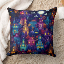 Spooky Season Nachbarschaft in der Nacht